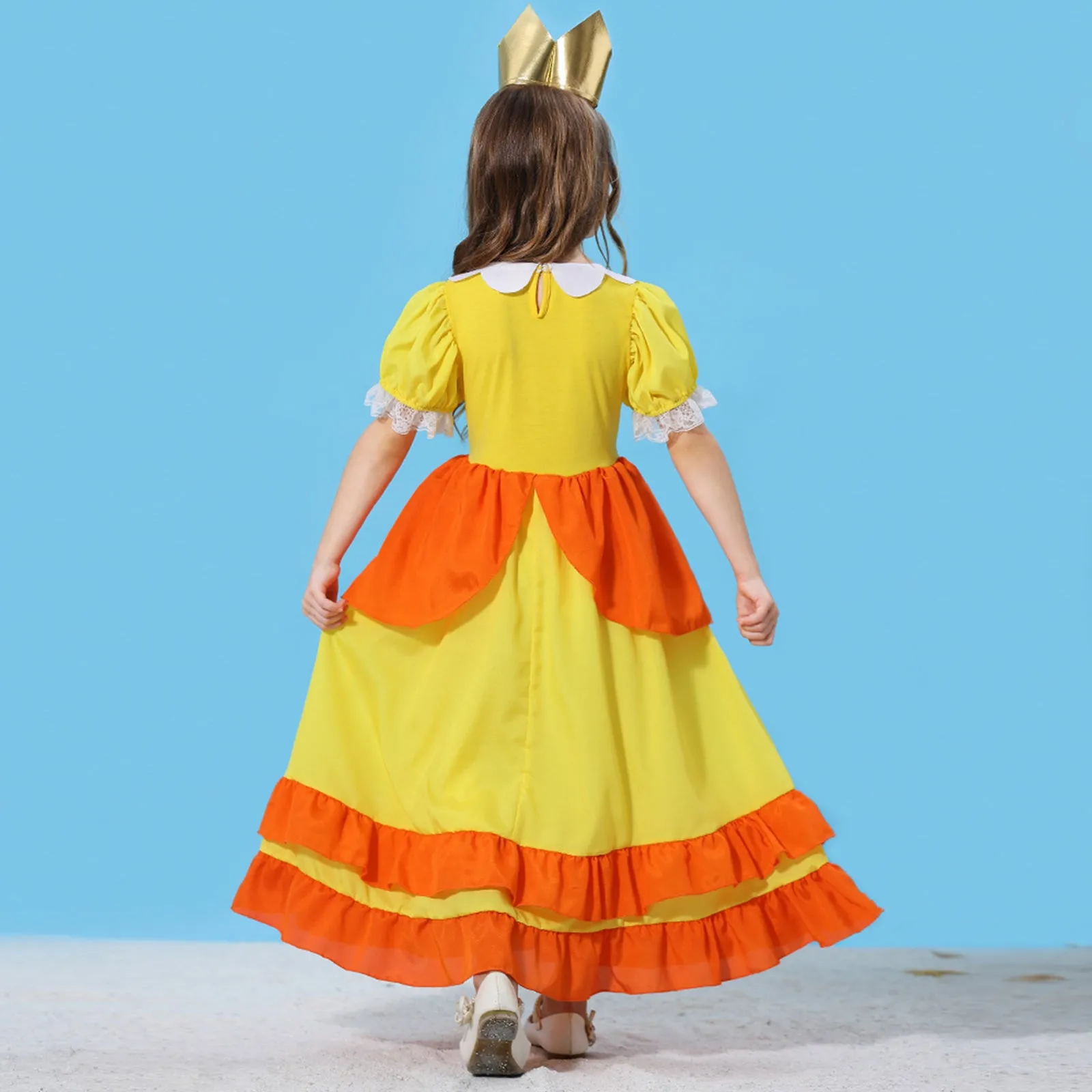 Girls Daisy Dress Accessories Set Halloween Costume Yellow