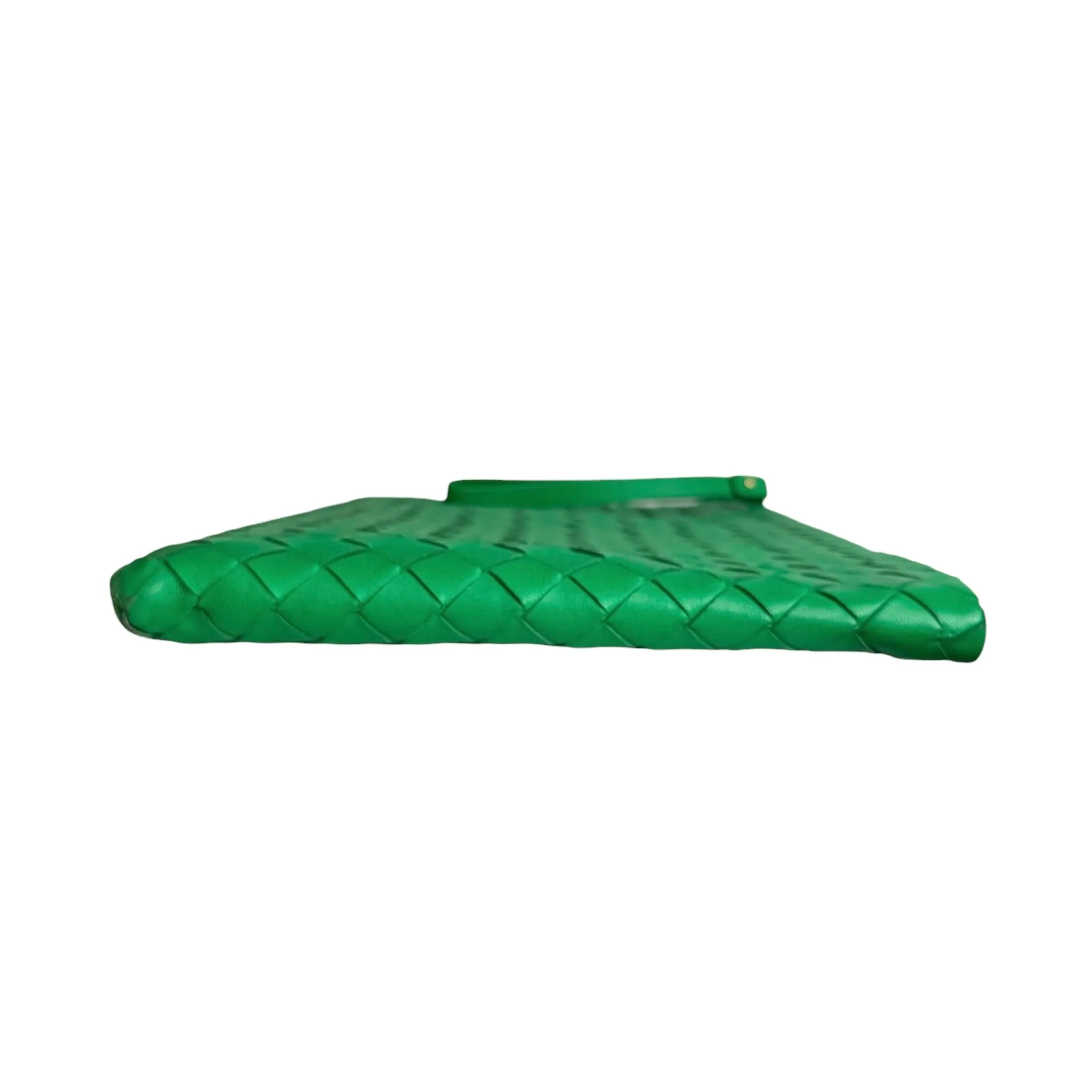 Green Intrecciato Large Clutch