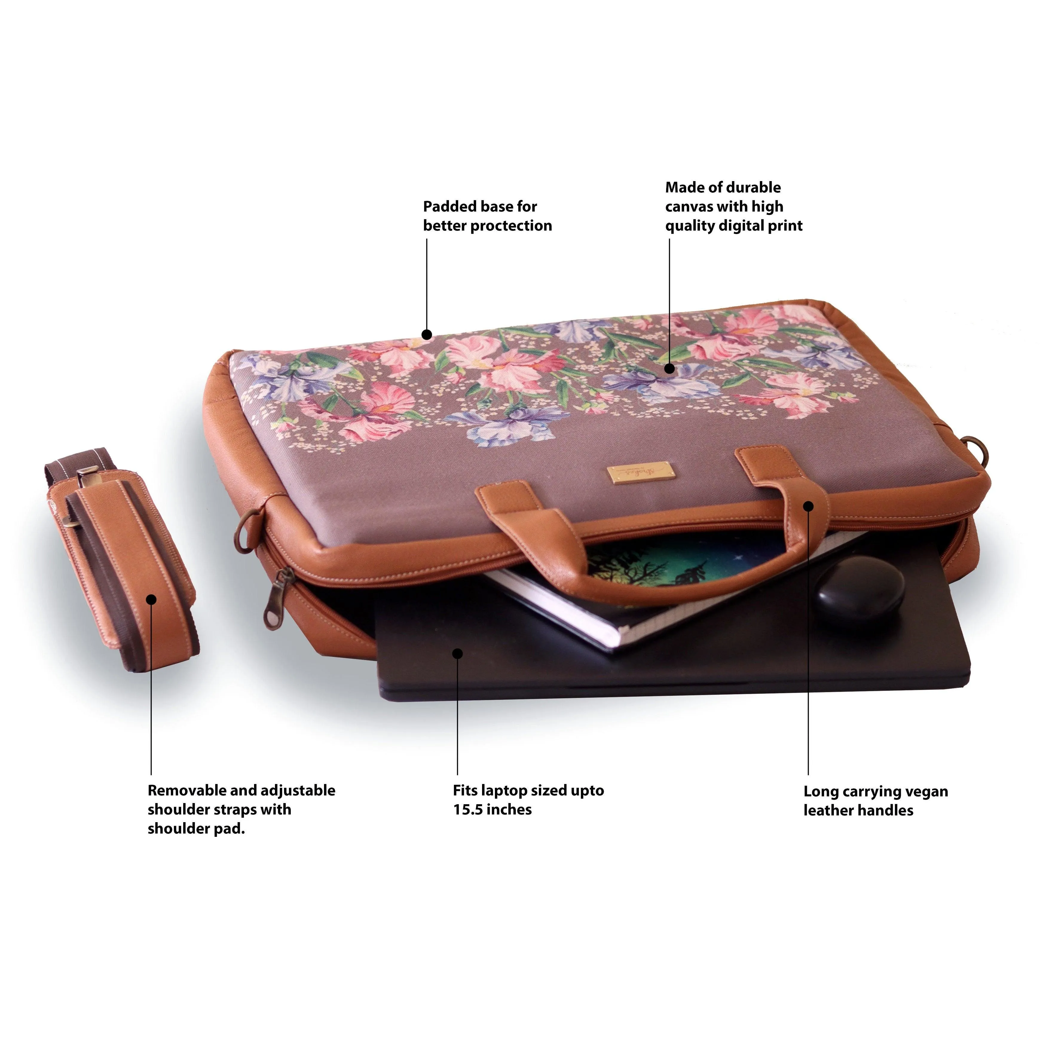 Grey Irises Women's Laptop Bag