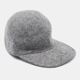 Grey Wool Felt Baseball Cap