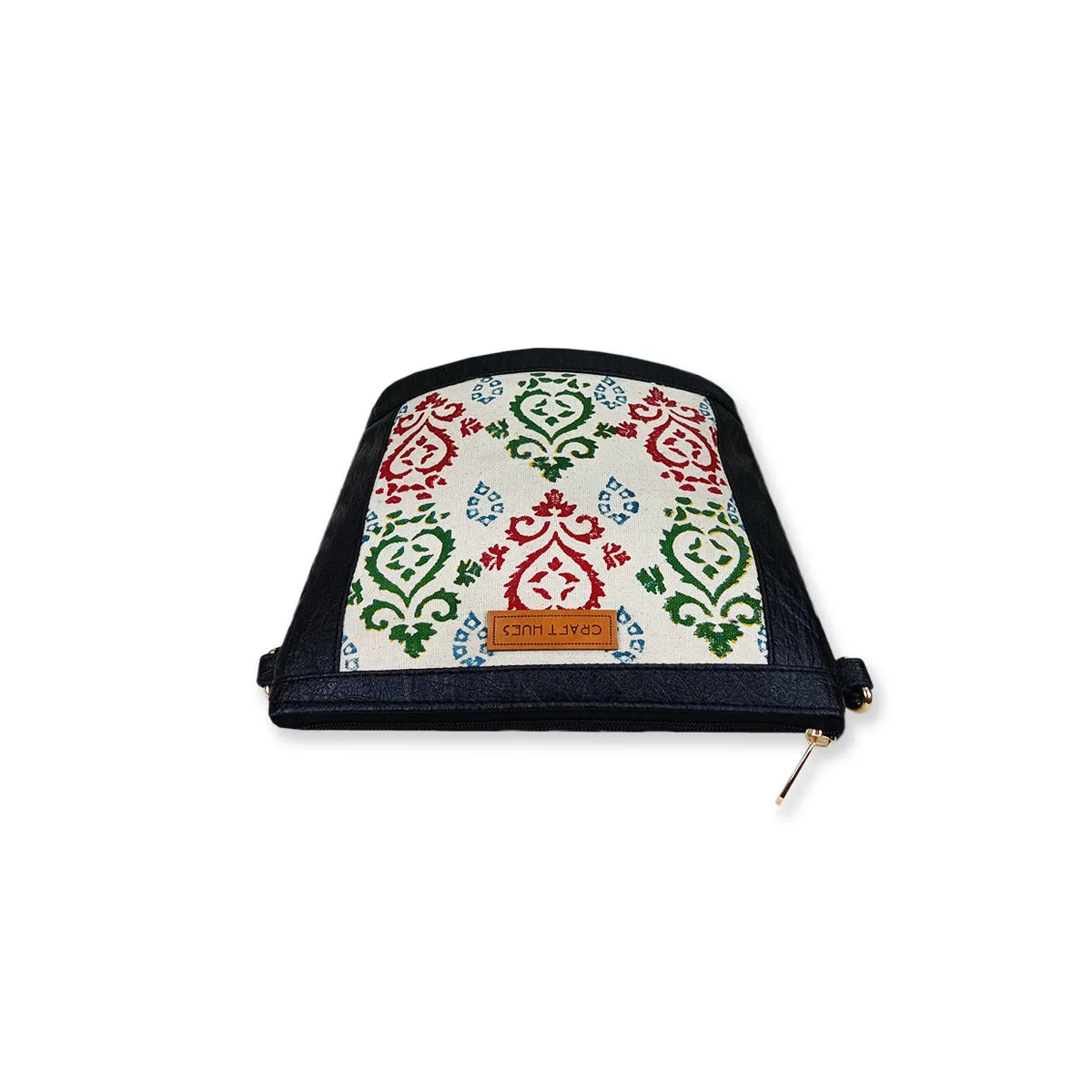 Indian Heart Block-Printed Bucket Sling Bag