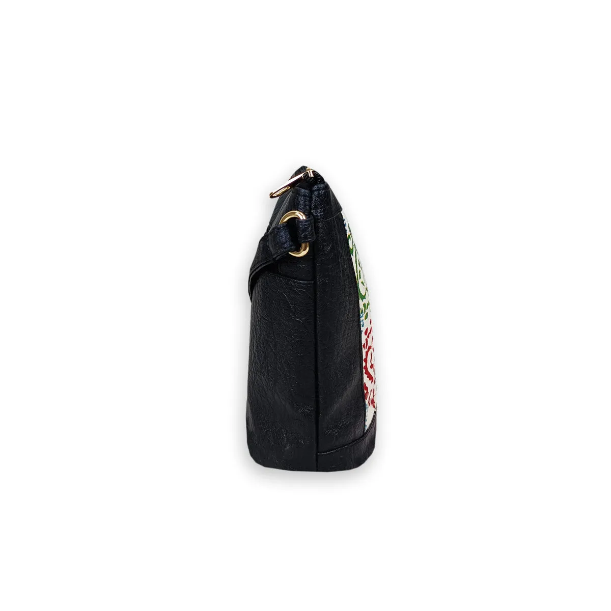 Indian Heart Block-Printed Bucket Sling Bag