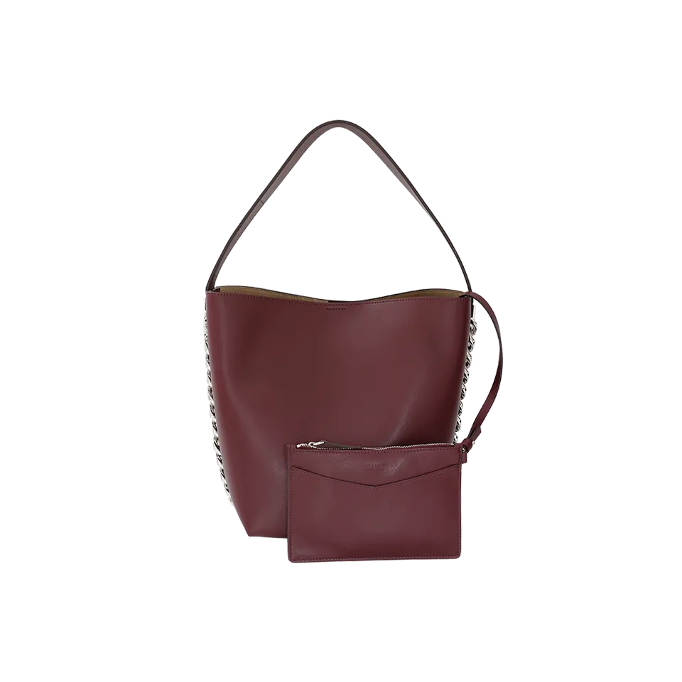 Infinity Leather Bucket Bag