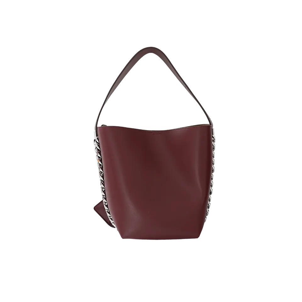 Infinity Leather Bucket Bag