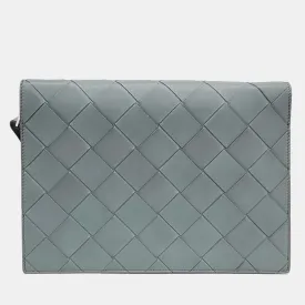 Intrecciato Leather Clutch