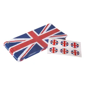 Jubilee Union Jack Paper Party Bags 12pk with Stickers