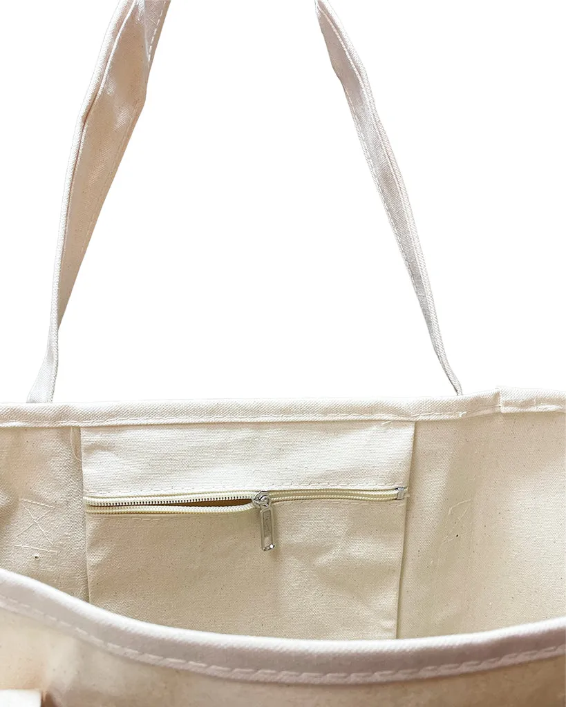 Jumbo Size Heavy Canvas Deluxe Tote Bags Customized - Personalized Tote Bags With Your Logo - TG215