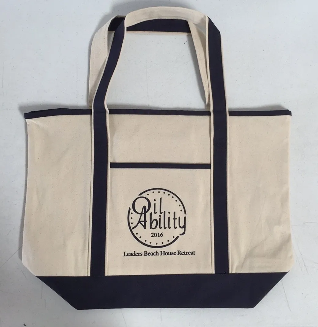 Jumbo Size Heavy Canvas Deluxe Tote Bags Customized - Personalized Tote Bags With Your Logo - TG215