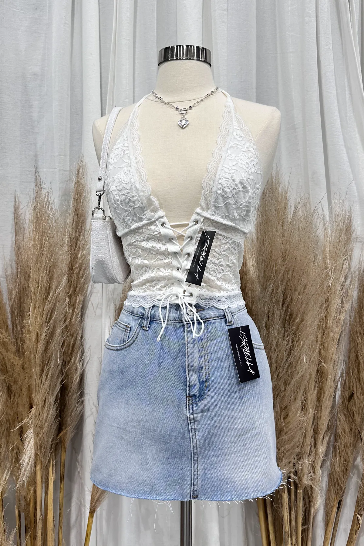 Katherine Halter Top (White)