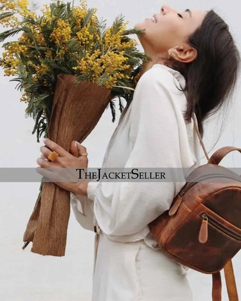 Leather Mini Backpack Purse