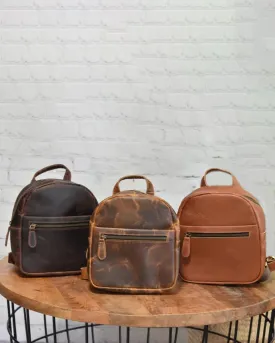 Leather Mini Backpack Purse