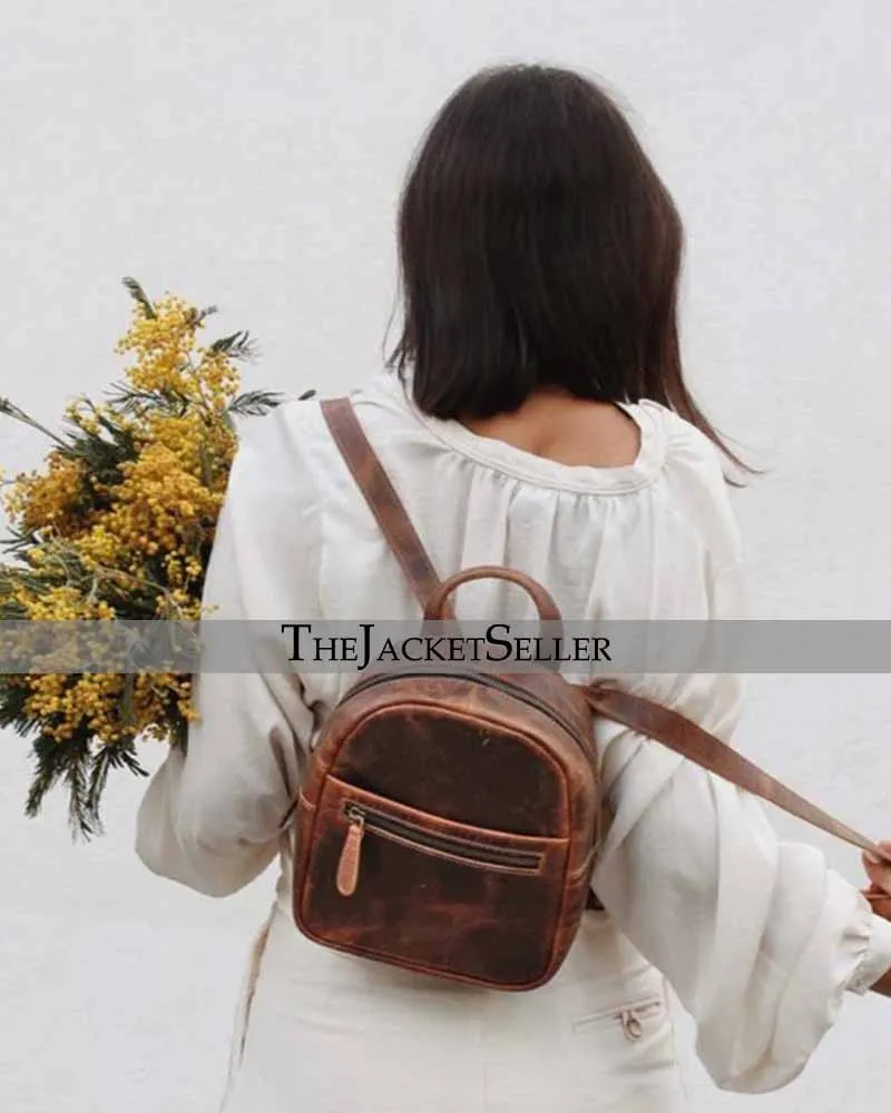 Leather Mini Backpack Purse