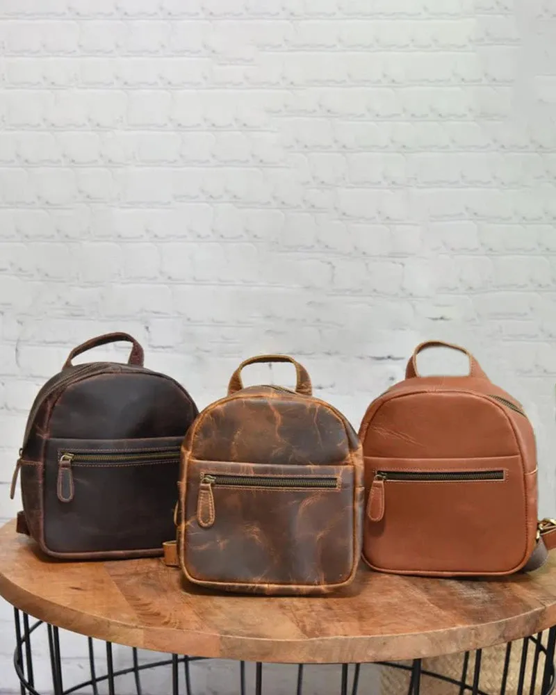 Leather Mini Backpack Purse