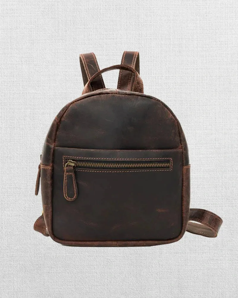Leather Mini Backpack Purse