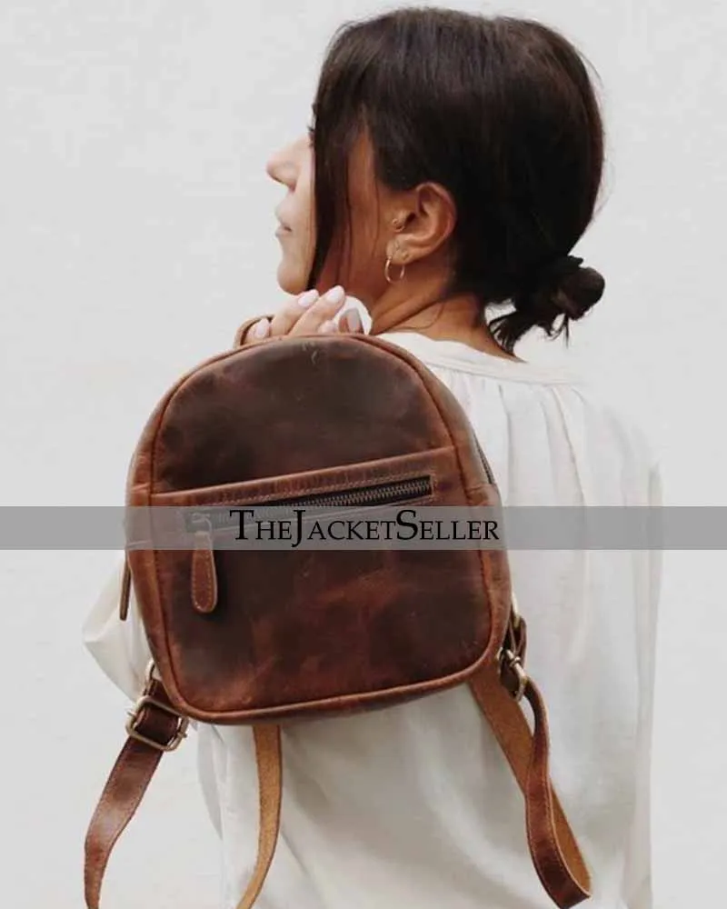 Leather Mini Backpack Purse