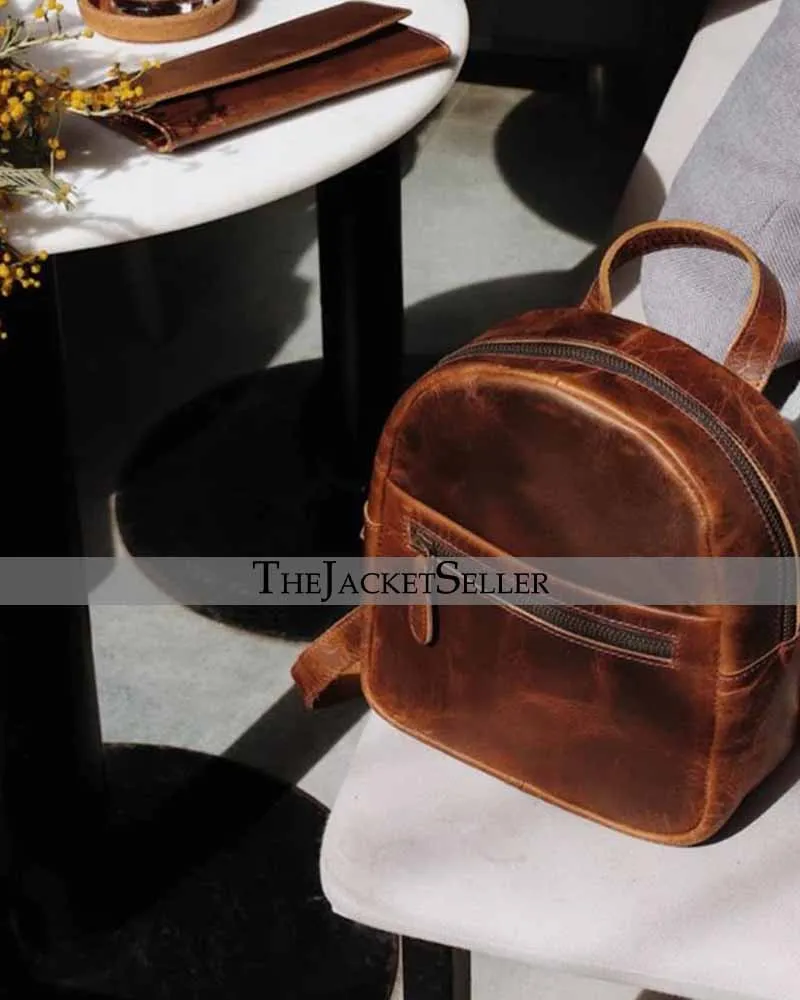Leather Mini Backpack Purse