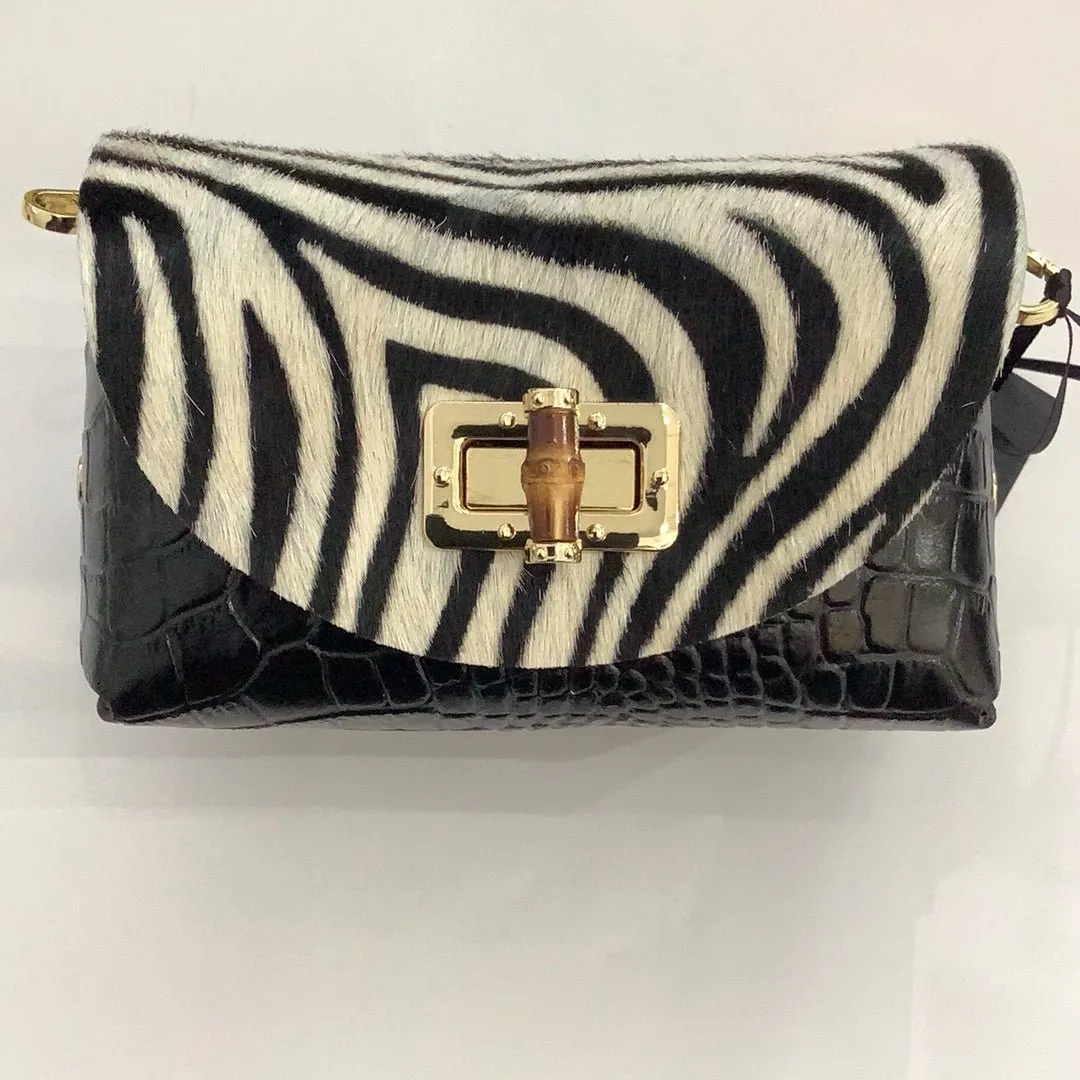 Leather Snake Print Bag