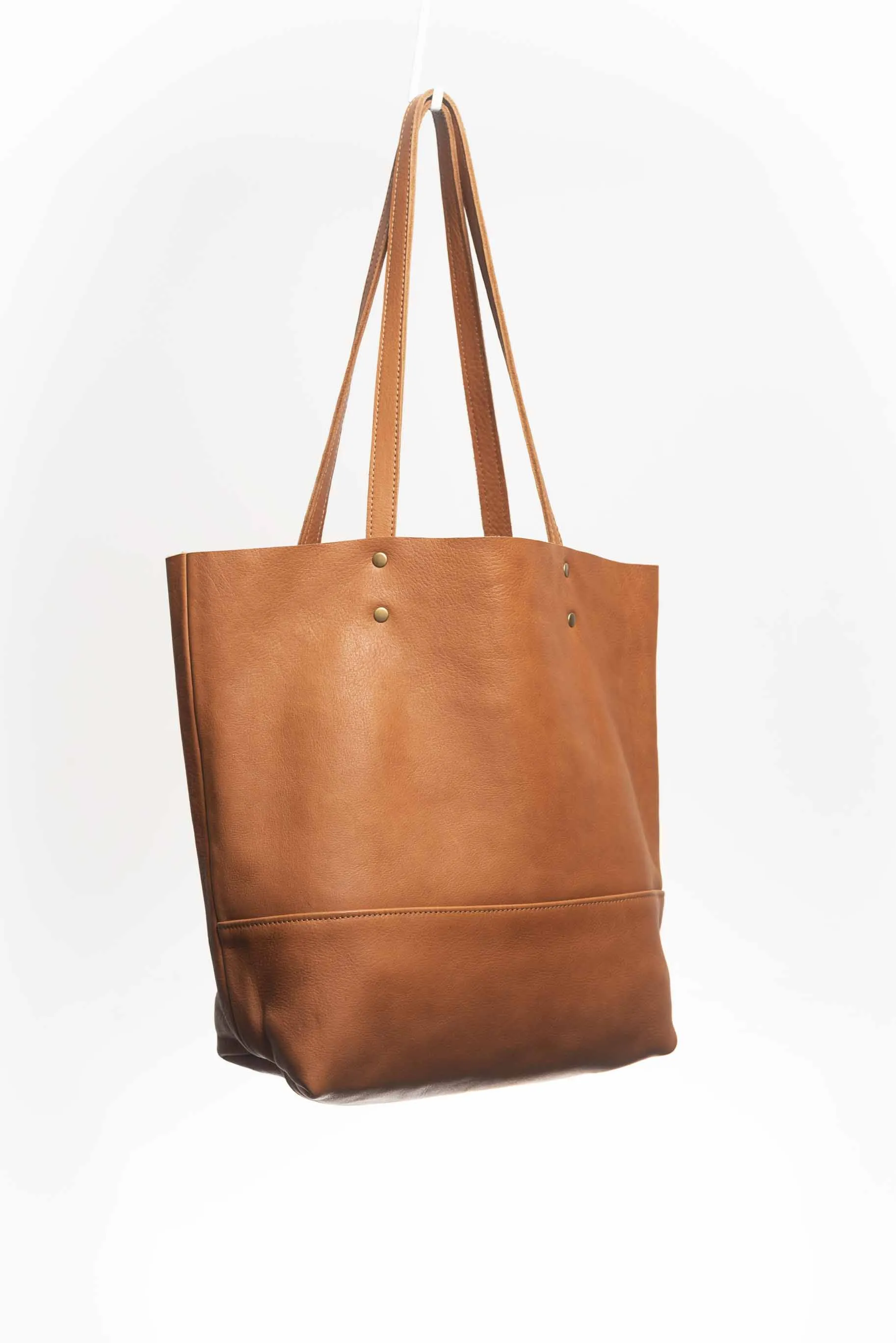 Leather tote bag - Lapacho
