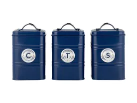 Maxwell & Williams Grantham Canisters Set of 3 - Navy - Gift Box