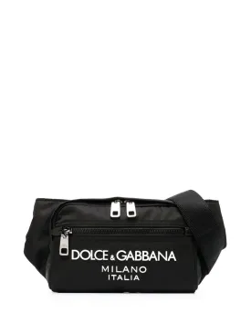 Men's Embossed-Logo Belt Bag, Black | Size UNI | BM2218 Color AG1828B956