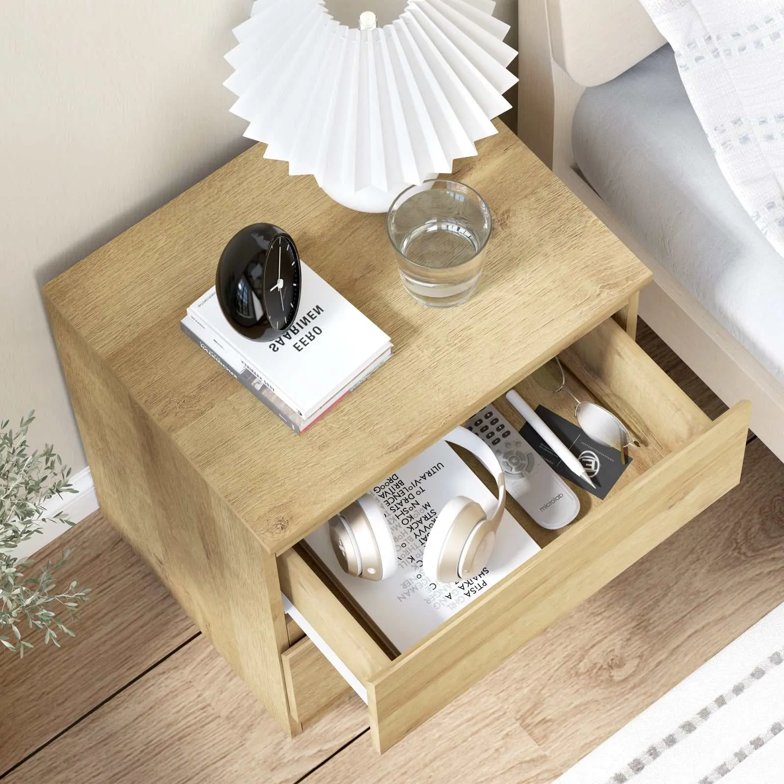 Merryluk 5 Drawers Chest Dresser Bedroom with Bedside Table