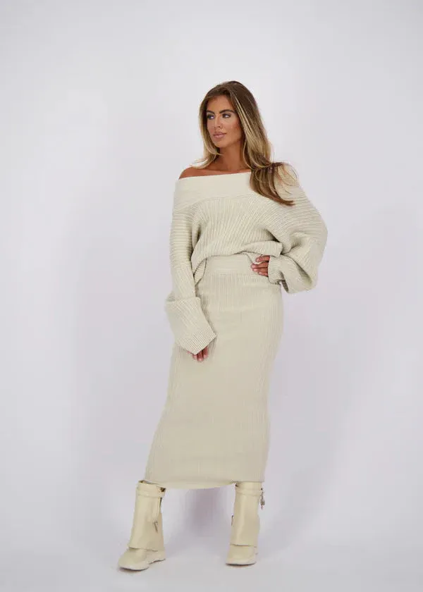 Modestique london | Beige knitted set