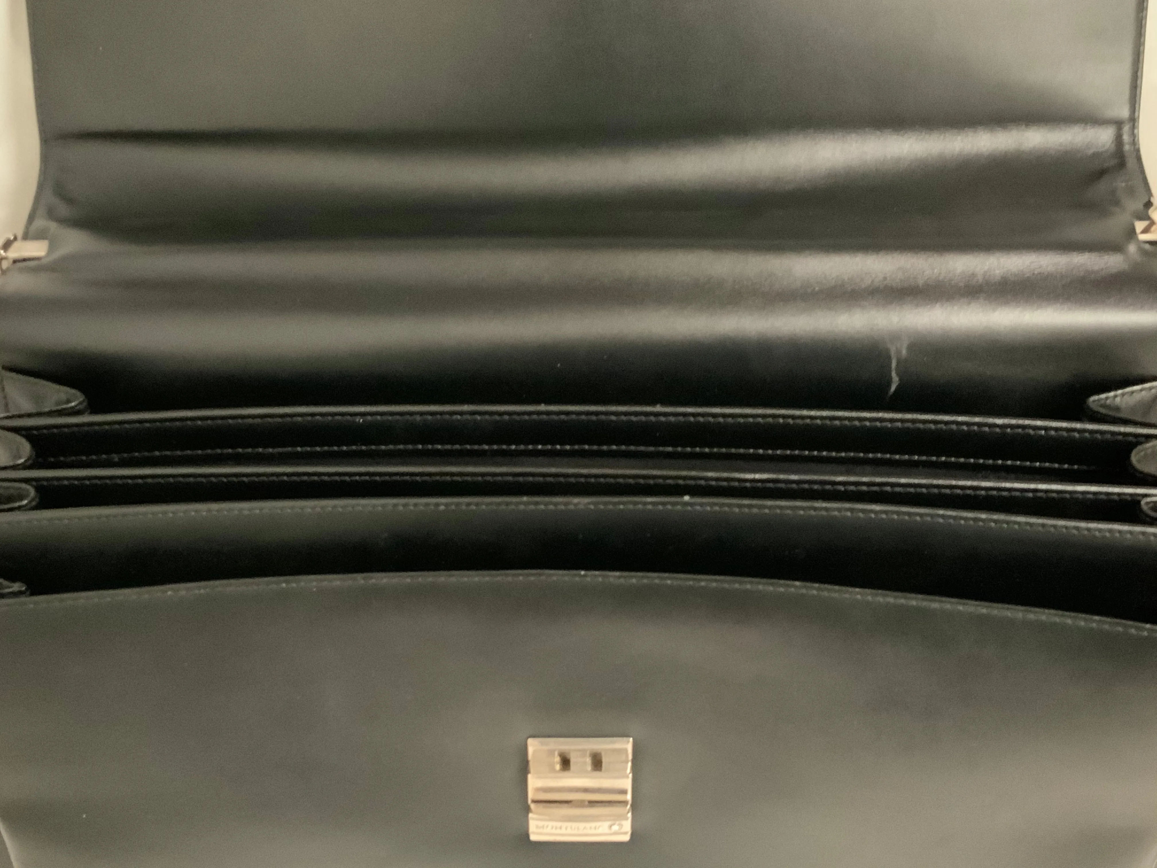 Montblanc Soft Grain Leather Triple Gusset Briefcase