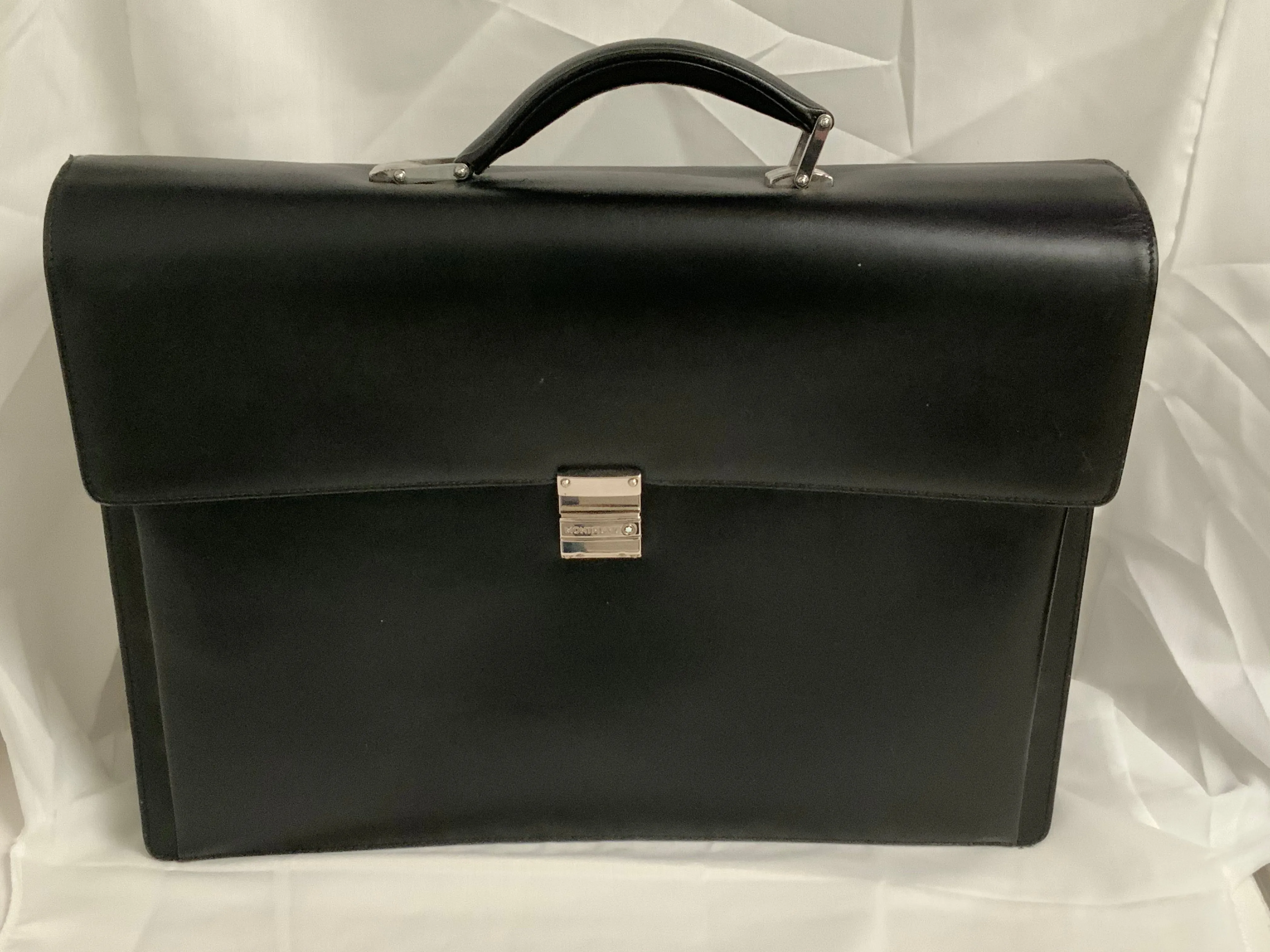 Montblanc Soft Grain Leather Triple Gusset Briefcase
