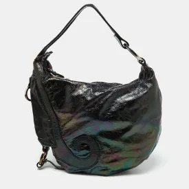 Multicolor Iridescent Leather Biga Hobo
