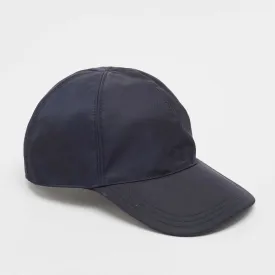 Navy Blue Nylon Logo Detail Cap L