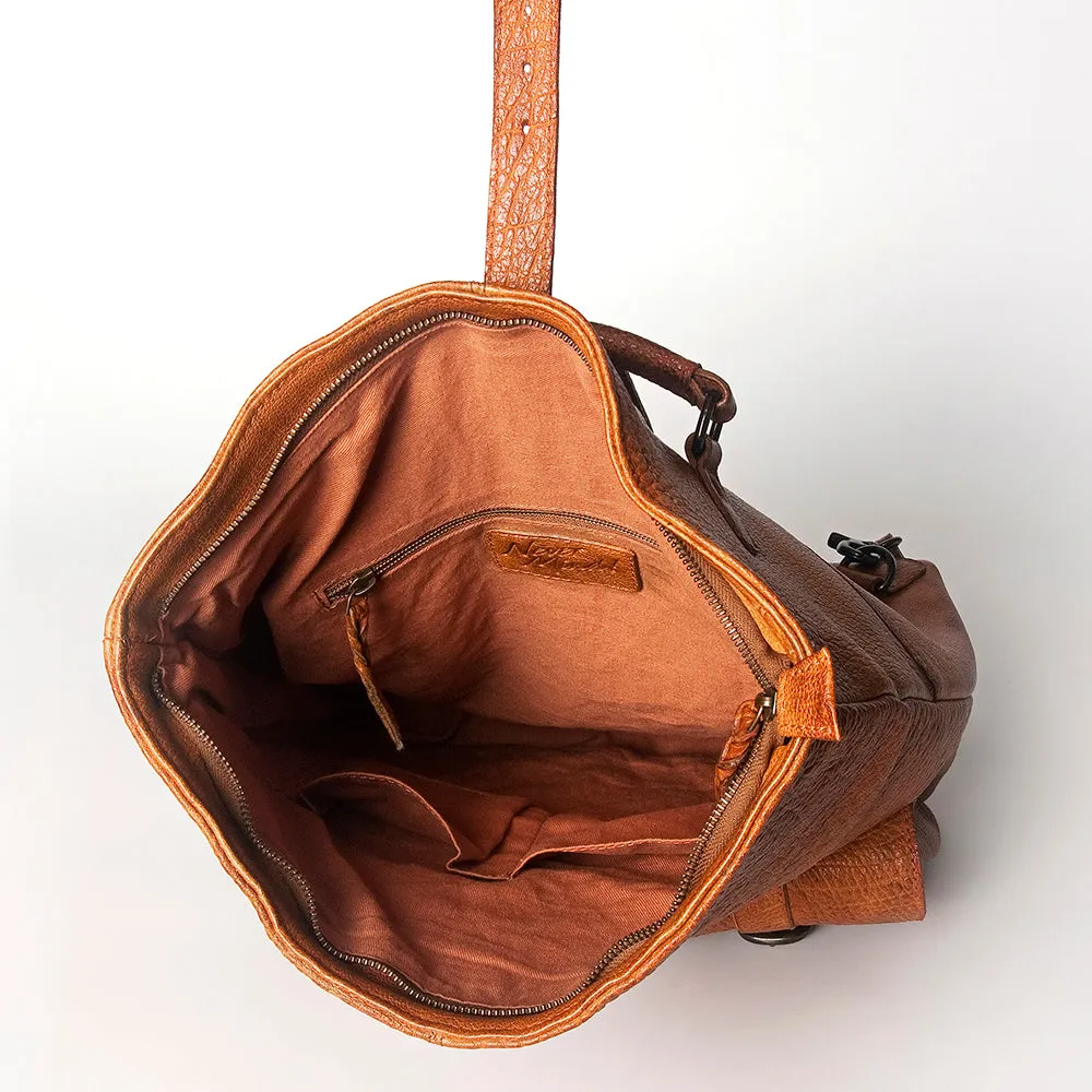 Never Mind Nmbgz123A Briefcase Vintage Handmade Genuine Cowhide Leather Women Bag Western Handbag Purse