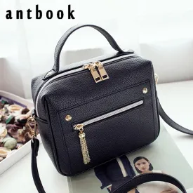 New Tassel Fashion Pu Leather Solid Women Handbags Shopping Bag Casual Shoulder Messenger Crossbody