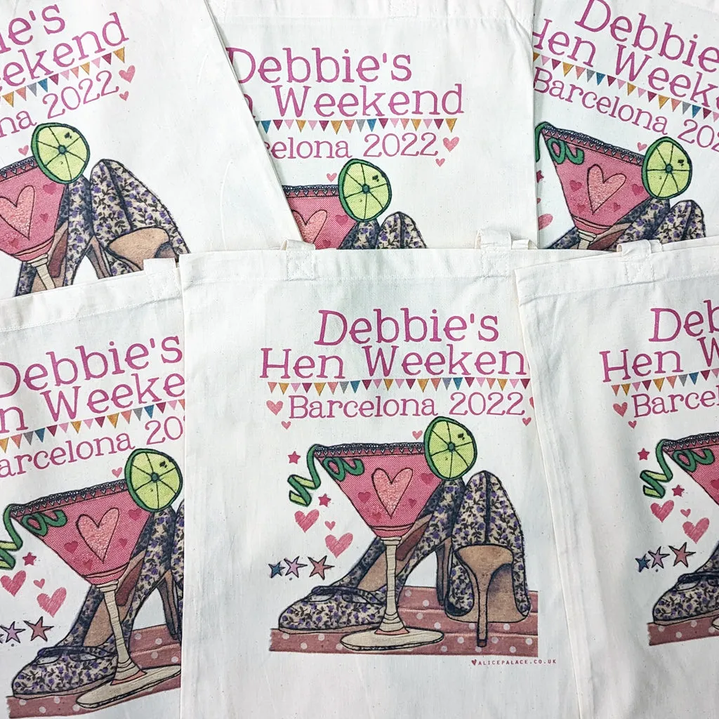 Personalised Hen Party Bags