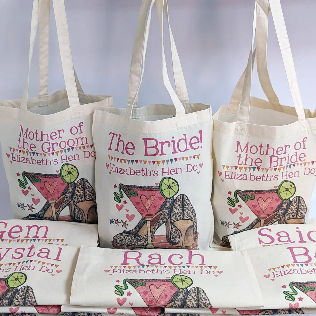 Personalised Hen Party Bags