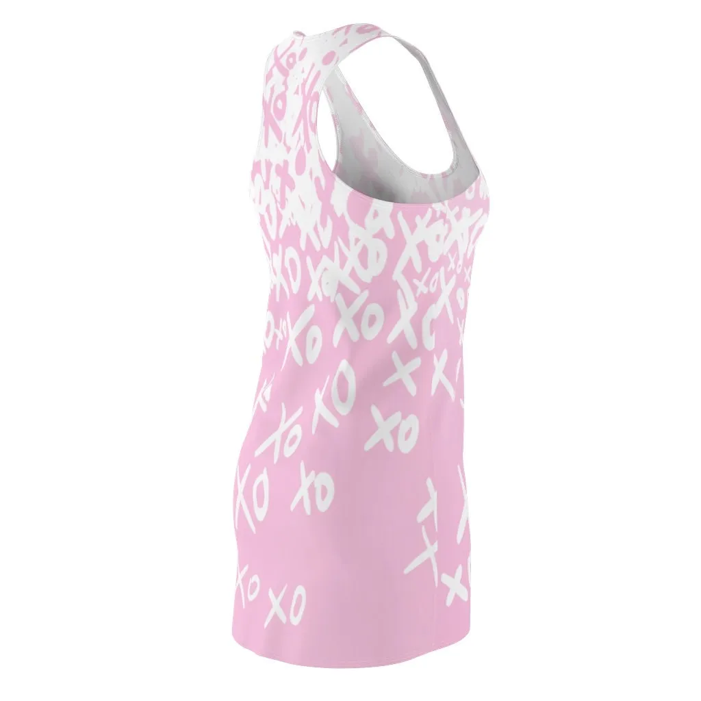 Pink Dress, Loved, Sundress, Love Signs, Women's Racerback Dress