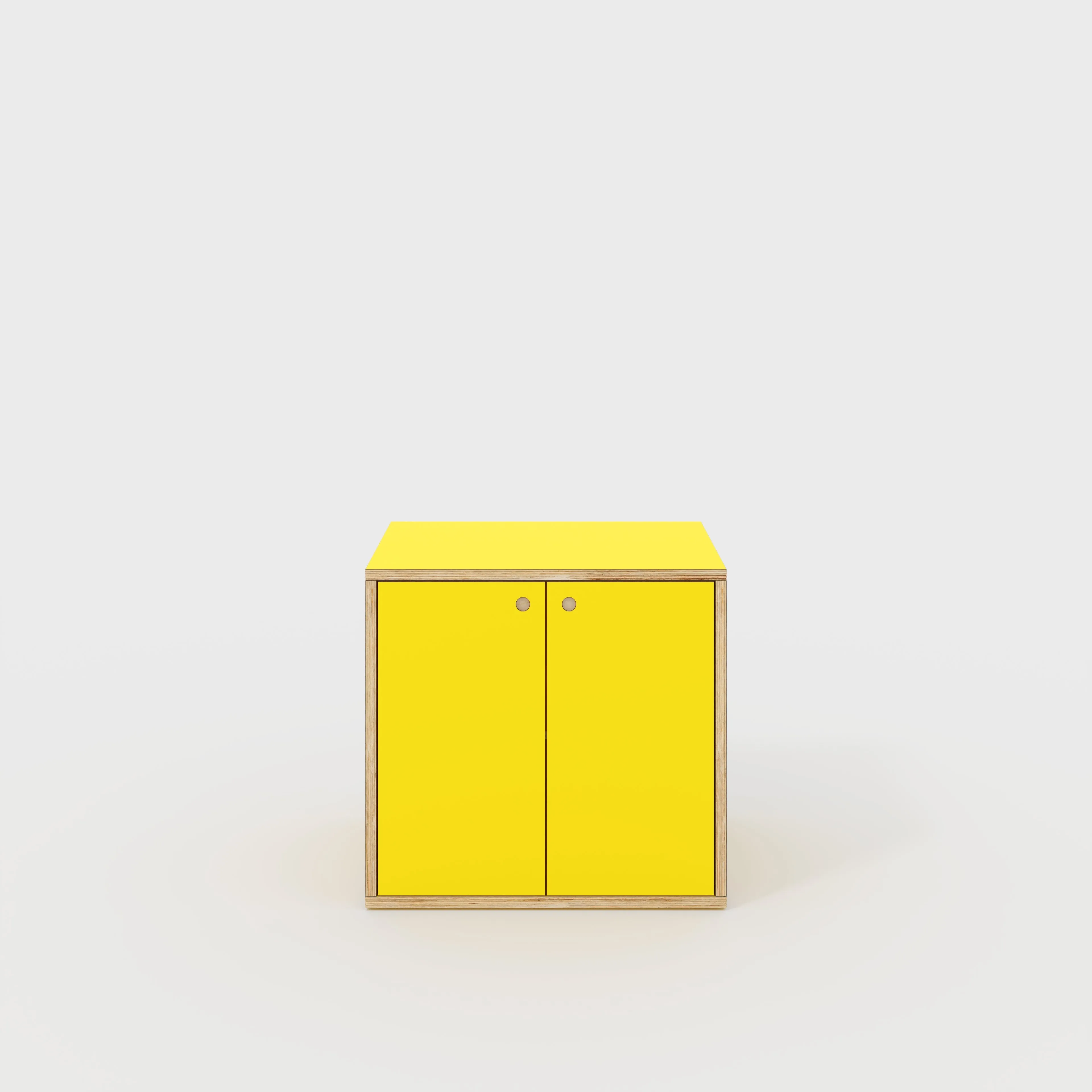 Plywood Storage with Doors - Formica Chrome Yellow - 800(w) x 600(d) x 750(h)