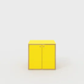 Plywood Storage with Doors - Formica Chrome Yellow - 800(w) x 600(d) x 750(h)