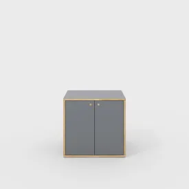 Plywood Storage with Doors - Formica Tornado Grey - 800(w) x 600(d) x 750(h)