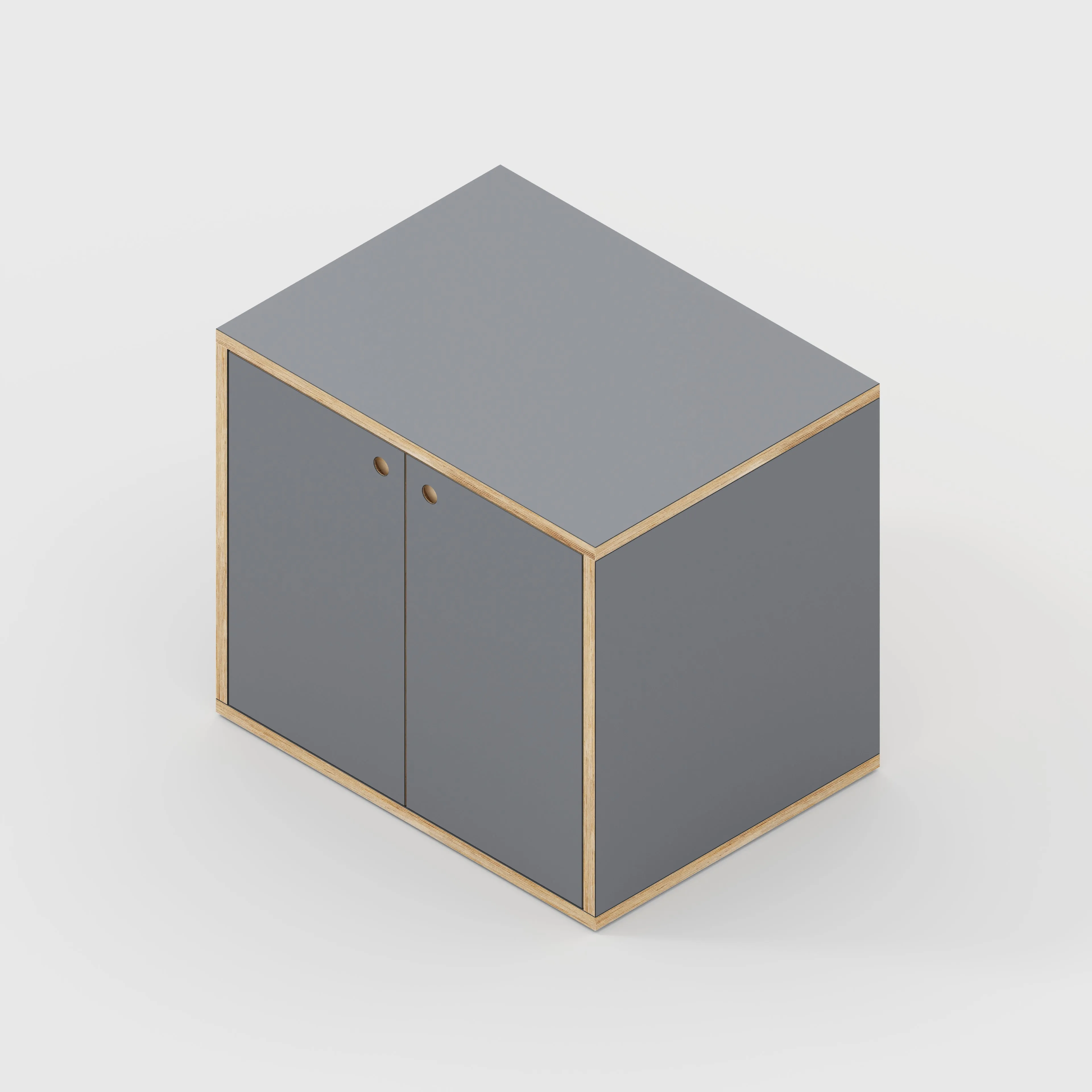 Plywood Storage with Doors - Formica Tornado Grey - 800(w) x 600(d) x 750(h)
