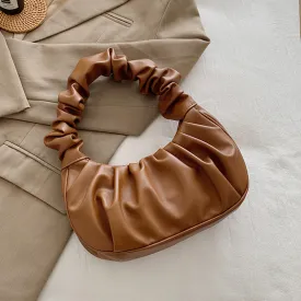"Chic Date Night" Mini Caramel Leather Shoulder Bag