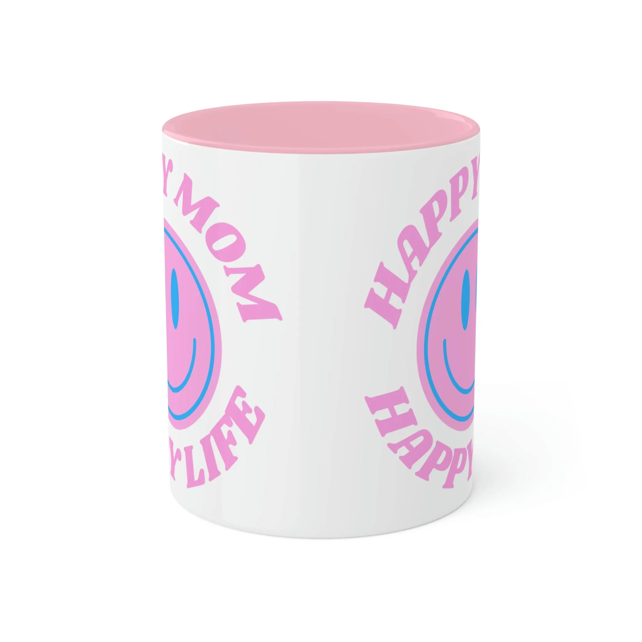 Retro Smile Happy Mom, Happy Life Aesthetic Mug, Mother's Day Mug, Mothers Day Gift, Smile Face Mug, Trendy Coffee Mug, Tumblr Mug, Mom Gift