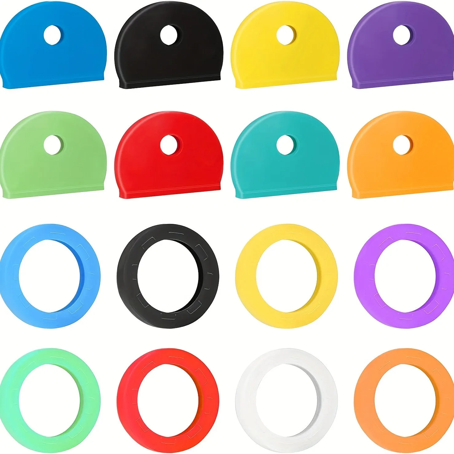Silicone Elastic Key Caps Set for Easy Key Identification