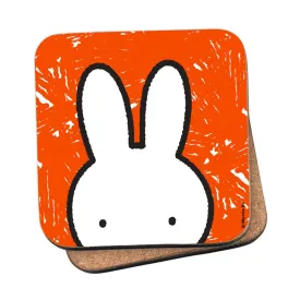 Star Editions Miffy cork coaster, orange face