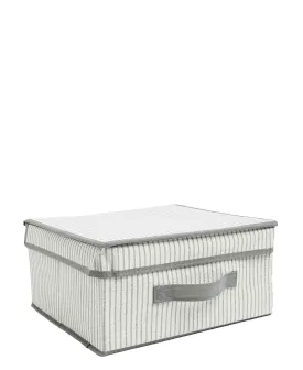 Storage Solutions Storage Box With Lid - Grey & White