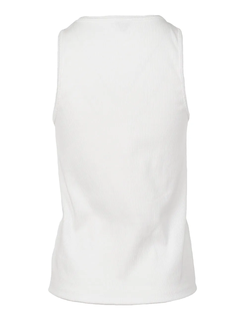 Stretch rib cotton tank top