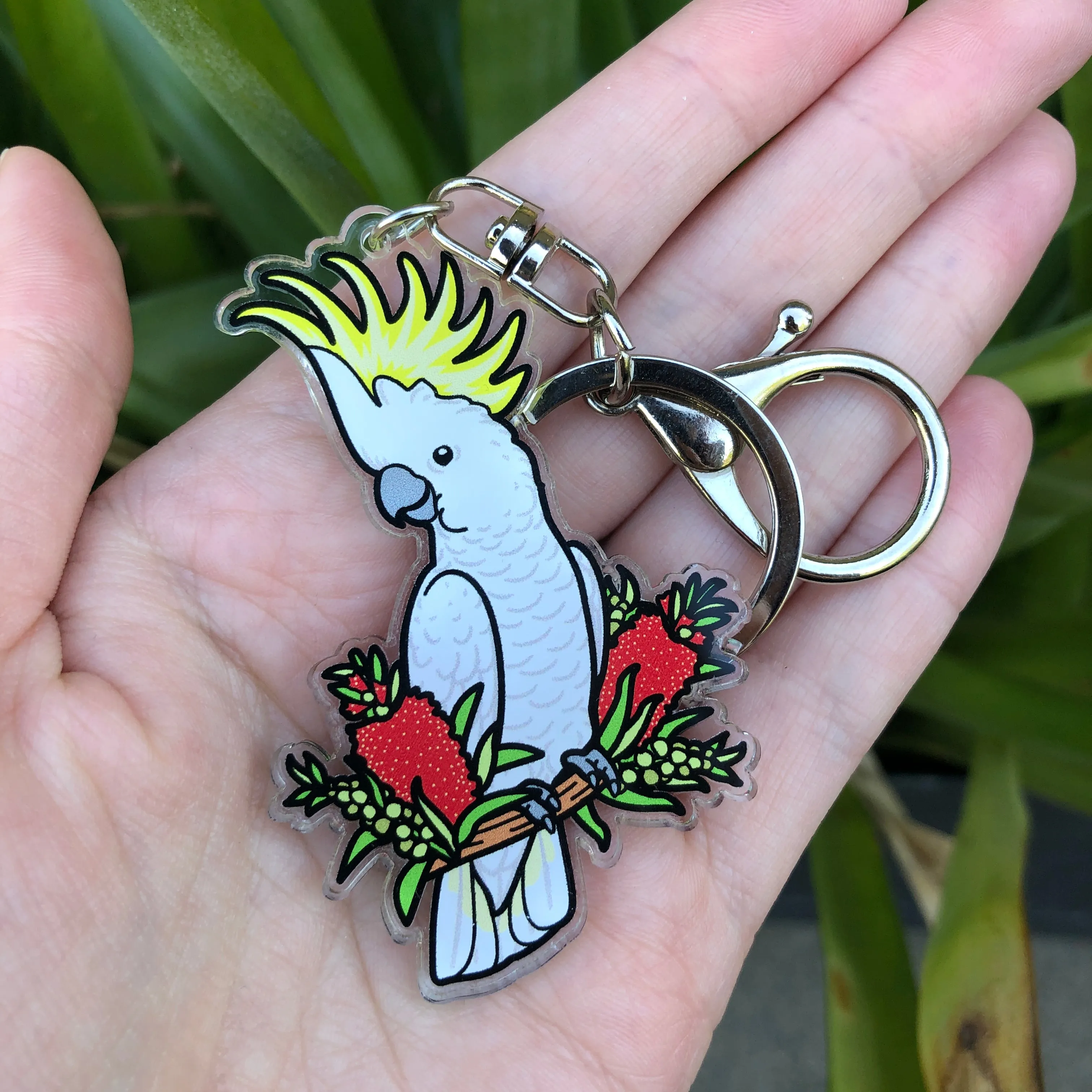 Sulphur Crested Cockatoo Keychain
