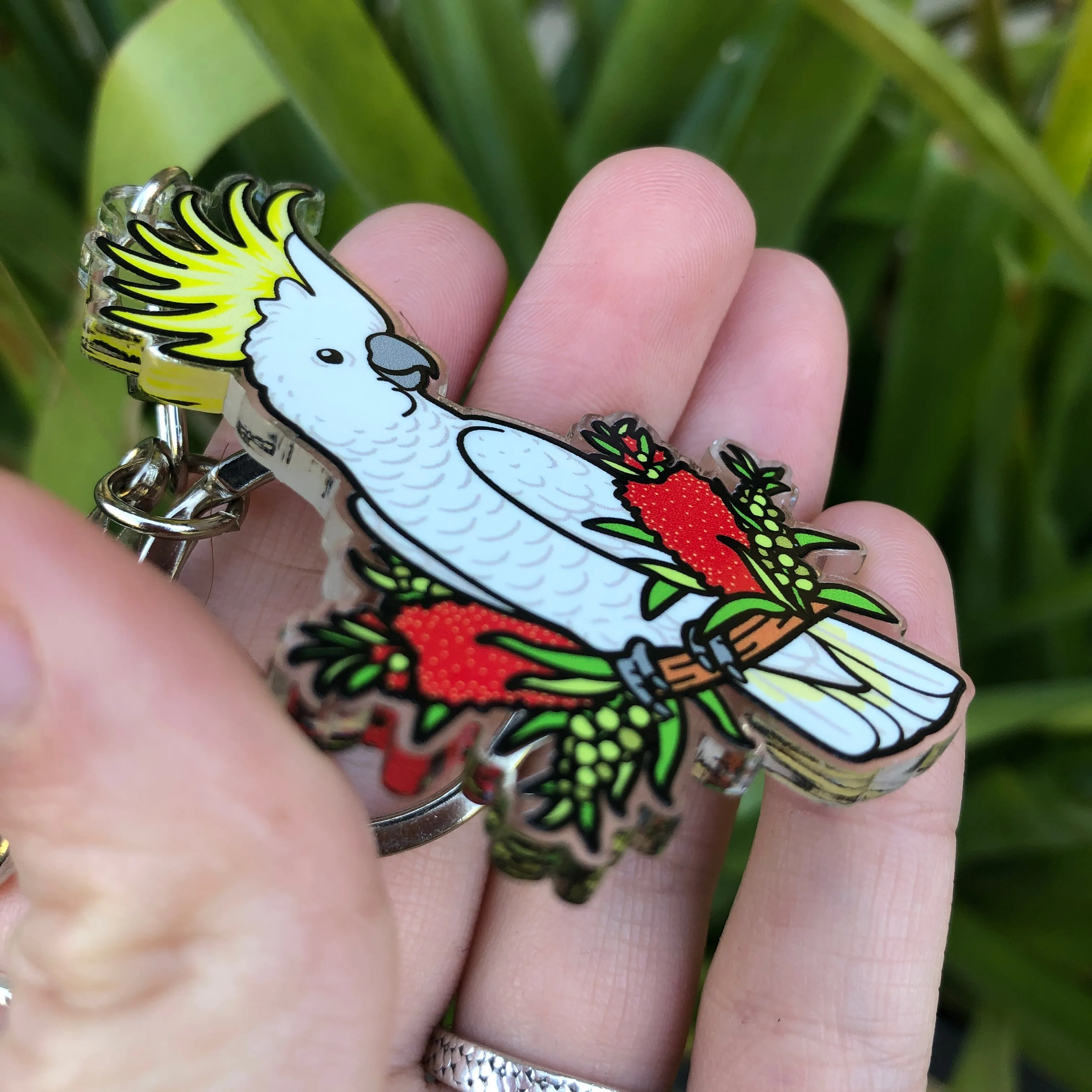 Sulphur Crested Cockatoo Keychain