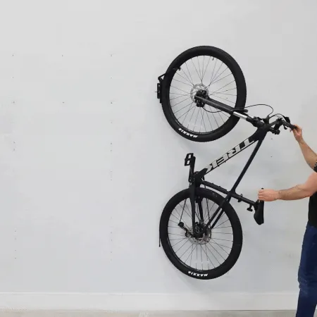 Swivel Mount Bike Storage Rack | 2 Bike Garage Wall Hooks | Mud
