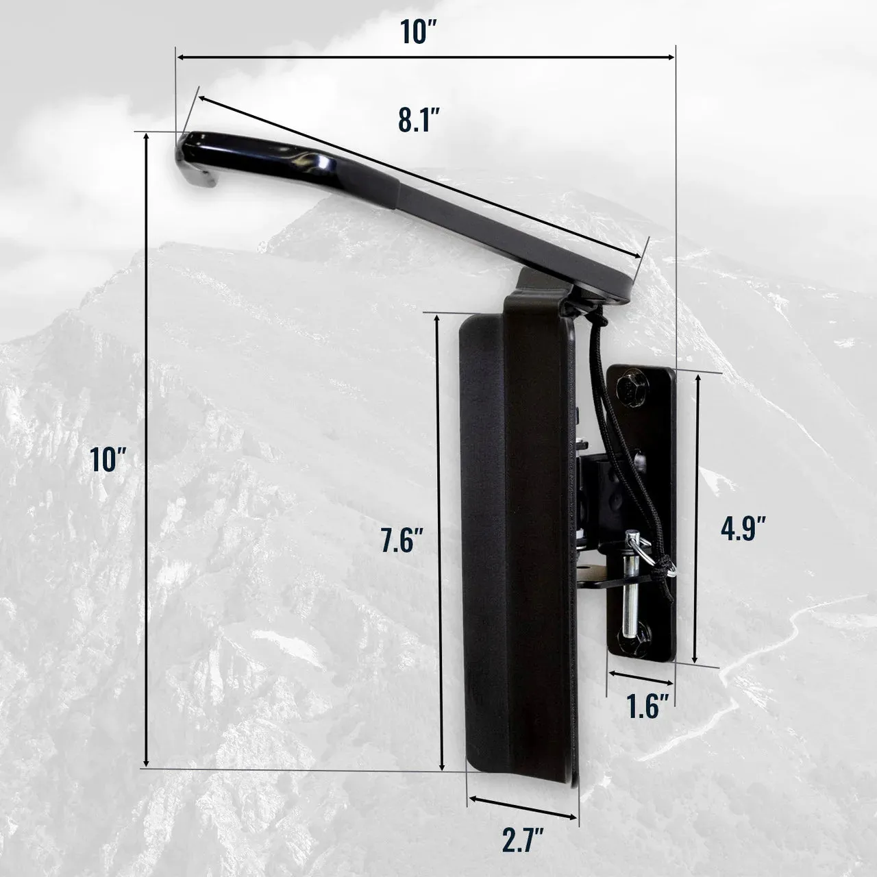 Swivel Mount Bike Storage Rack | 2 Bike Garage Wall Hooks | Mud