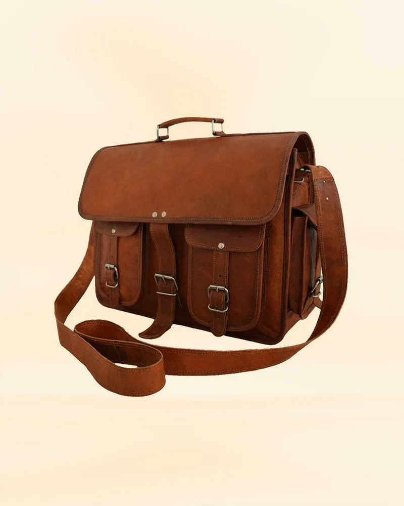 Tech Trekker leather brief case